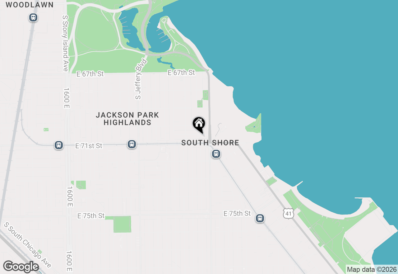 Map of 7037 S Crandon Avenue #219, Chicago, IL 60649