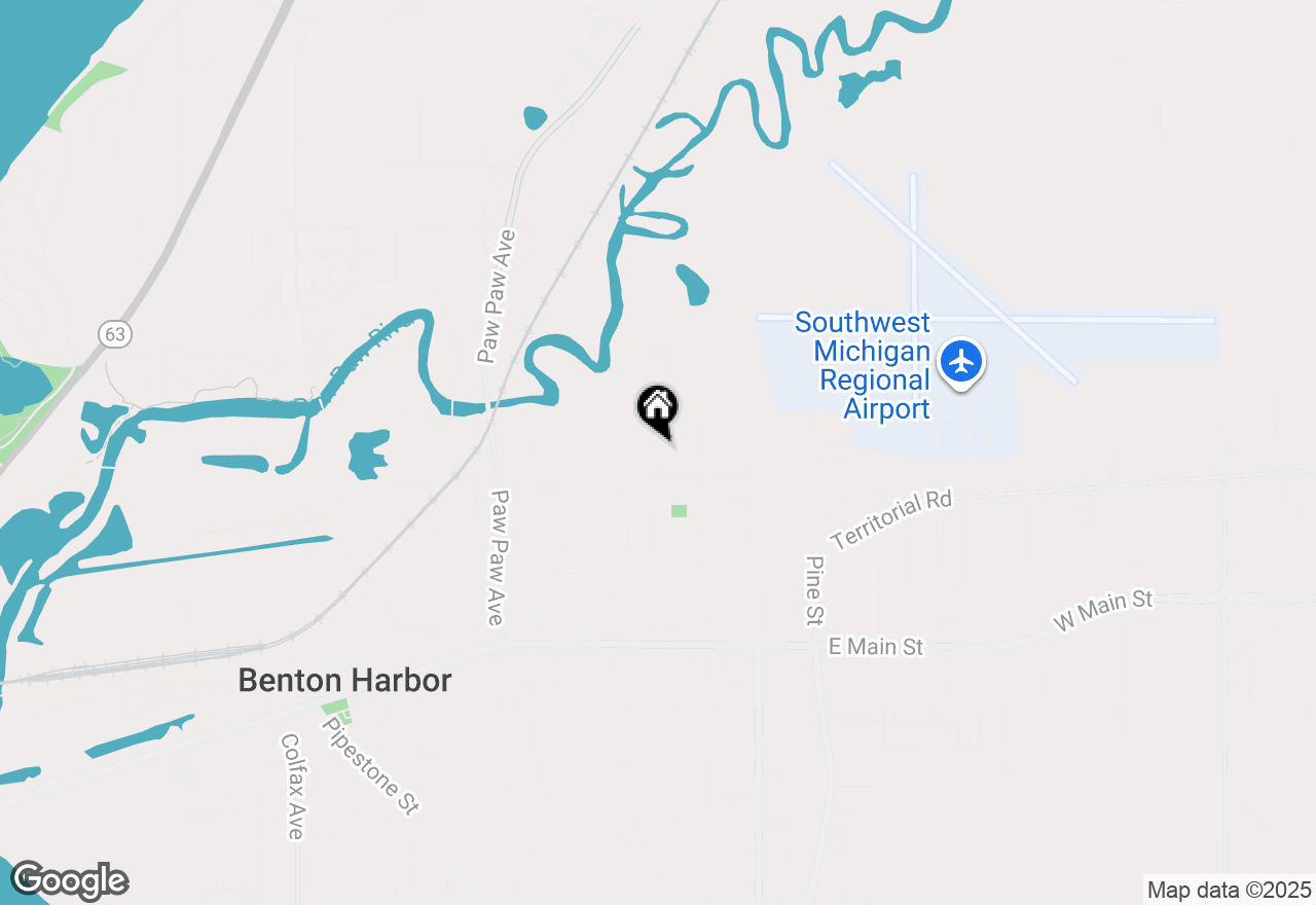 Map of 725 Waukonda Avenue, Benton Harbor, MI 49022