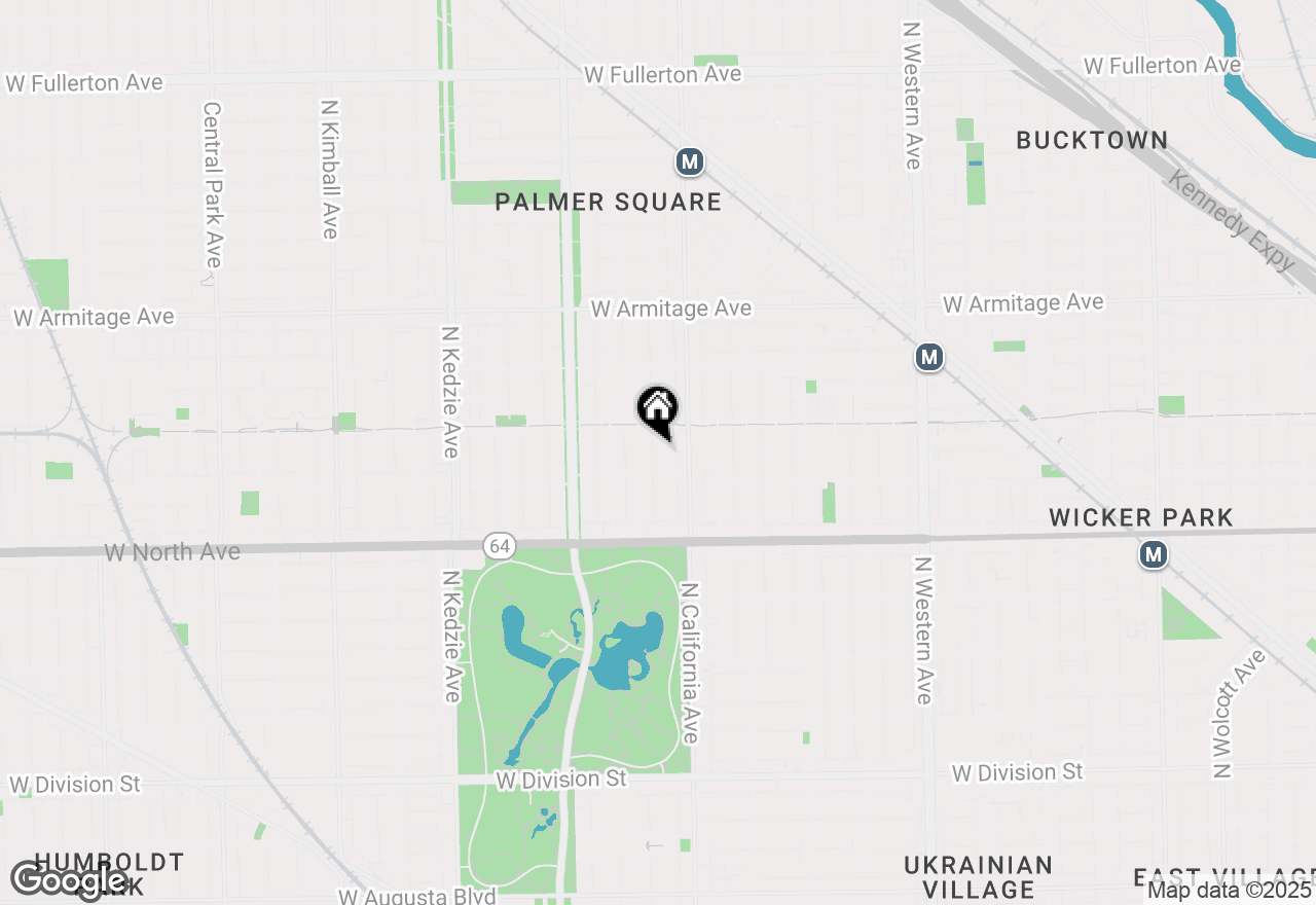 Map of 1720 N Mozart Street, Chicago, IL 60647