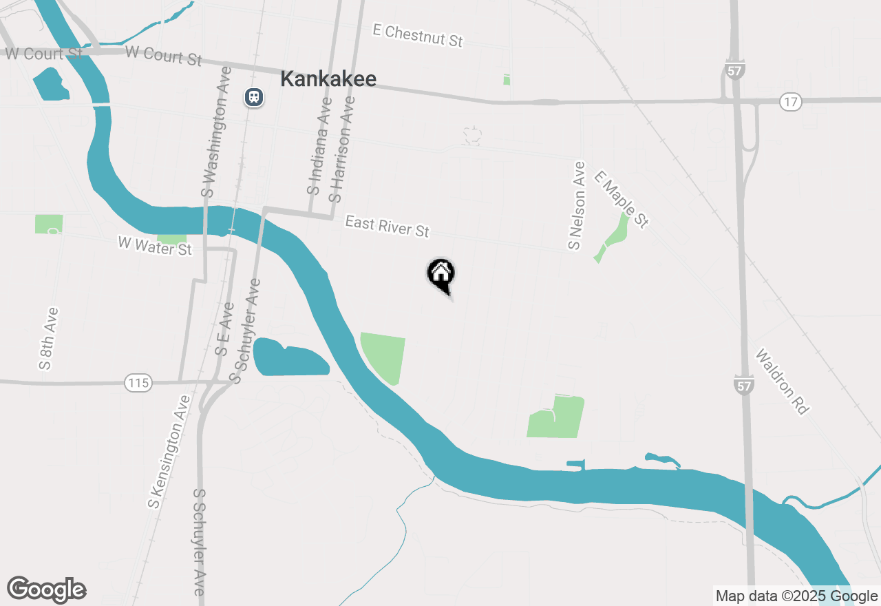 Map of 842 S Evergreen Avenue, Kankakee, IL 60901