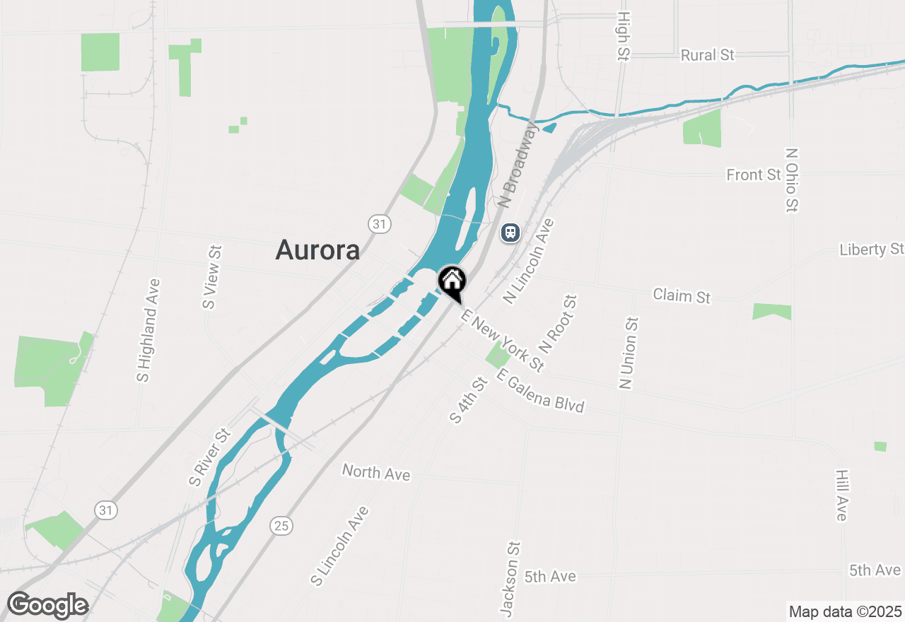 Map of 31 N Broadway, Aurora, IL 60505