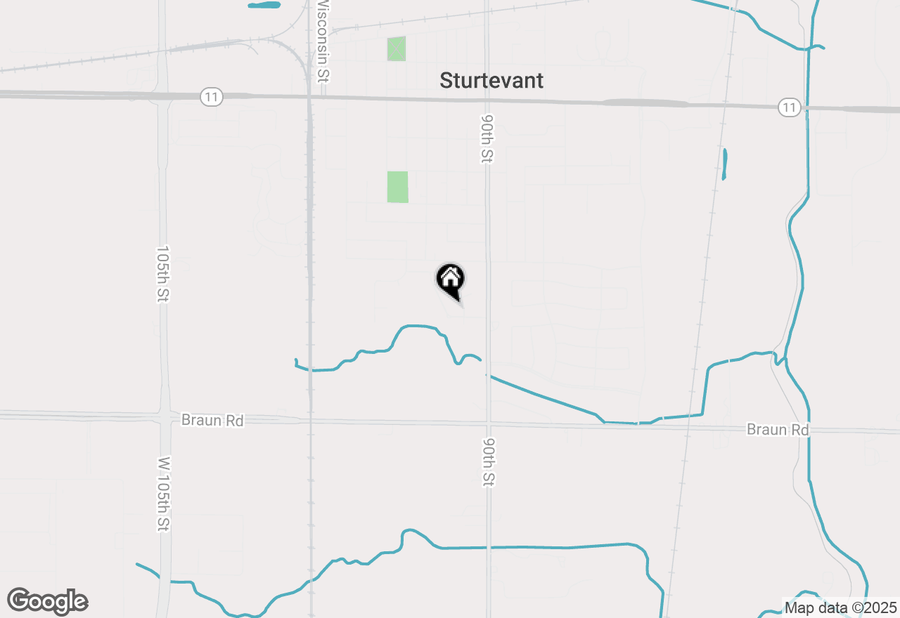 Map of 3715 92nd Pl, Sturtevant, WI 53177