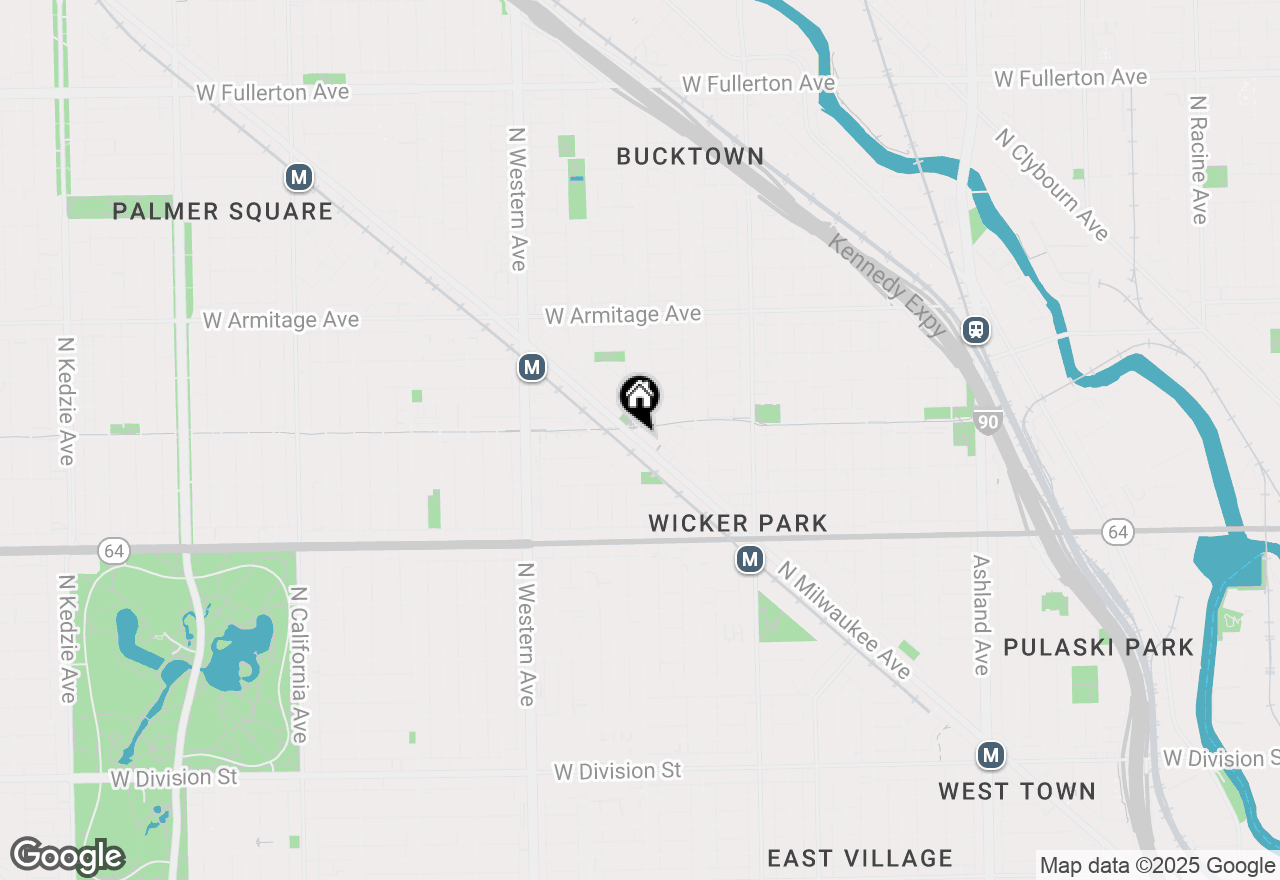 Map of 1743 N Leavitt Street #601, Chicago, IL 60647