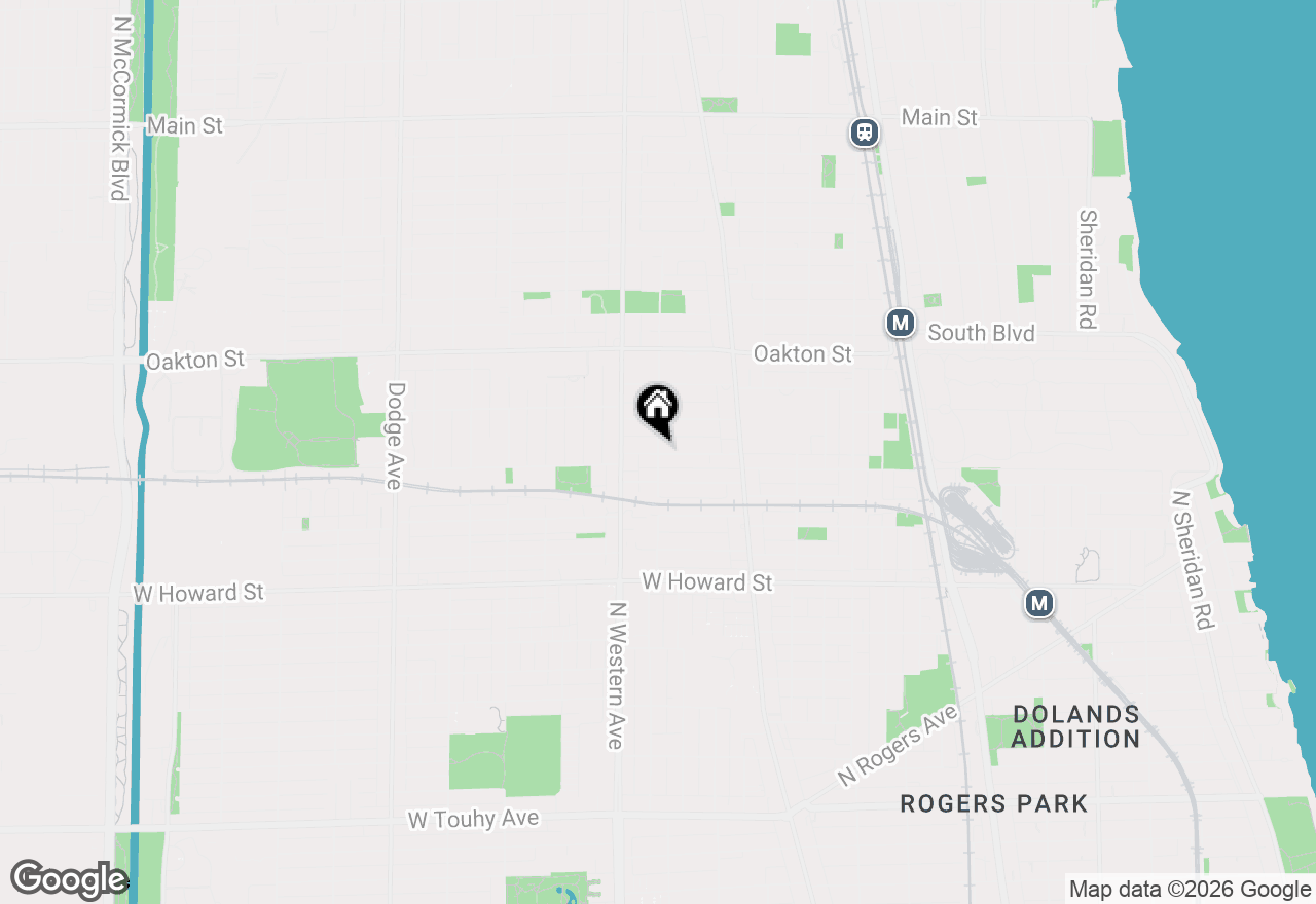 Map of 312 Barton Avenue, Evanston, IL 60202