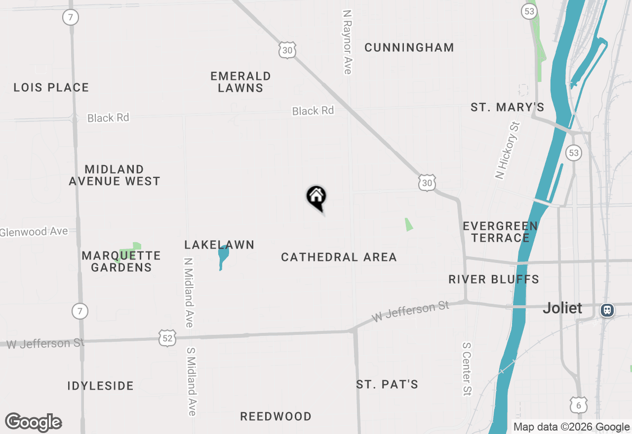 Map of 907 Glenwood Avenue, Joliet, IL 60435