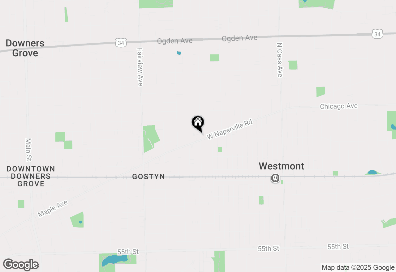 Map of 224 Roslyn Road, Westmont, IL 60559