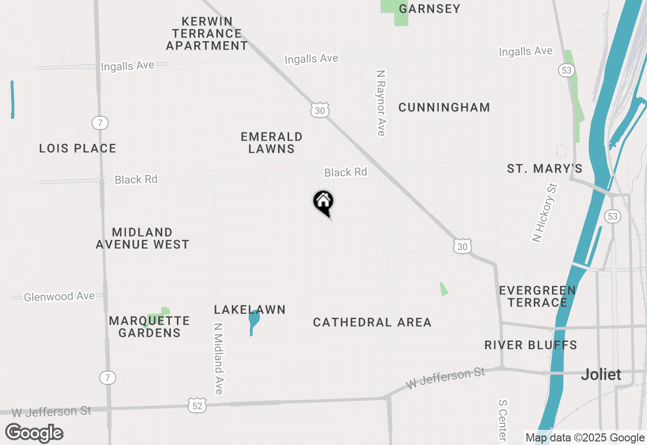 Map of 603 Cowles Avenue, Joliet, IL 60435