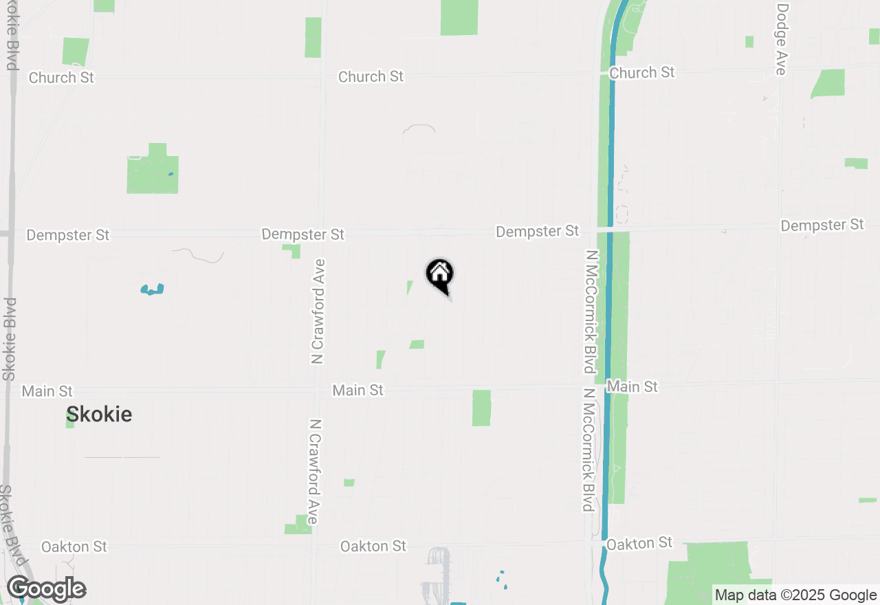 Map of 8607 Lawndale Avenue, Skokie, IL 60076