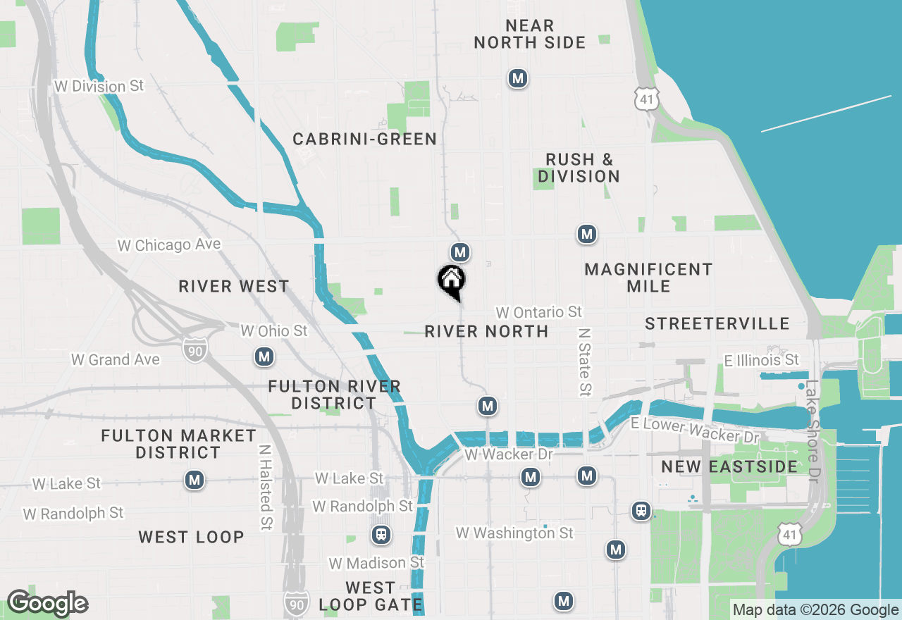 Map of 630 N Franklin Street #808, Chicago, IL 60654