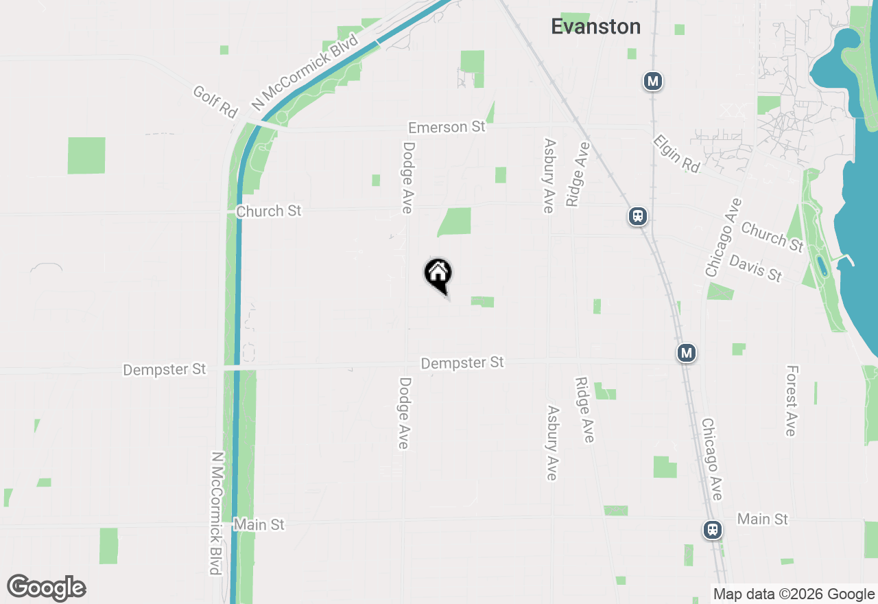 Map of 1710 Lake Street, Evanston, IL 60201