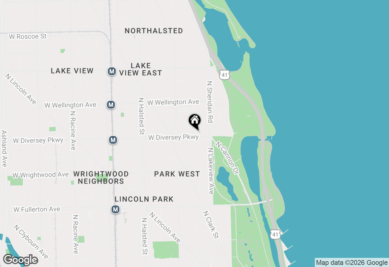 Map of 2800 N Pine Grove Avenue #4G, Chicago, IL 60657