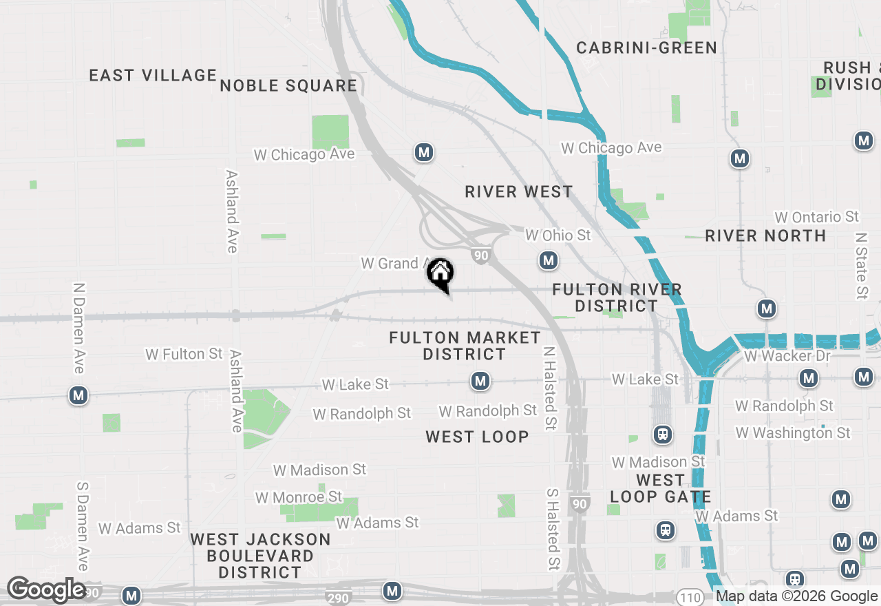 Map of 401 N Aberdeen Street #3N, Chicago, IL 60642