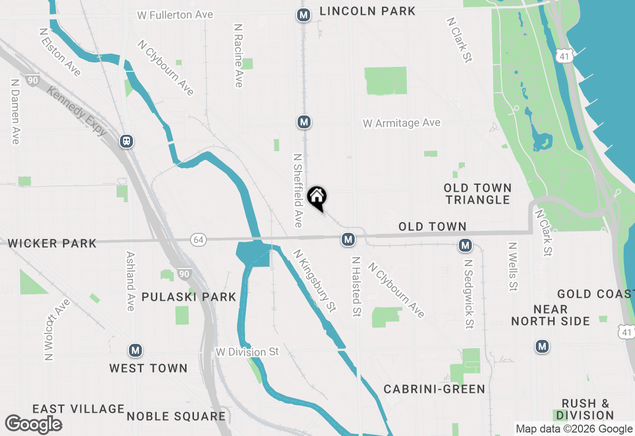 Map of 1716 N Clybourn Avenue, Chicago, IL 60614