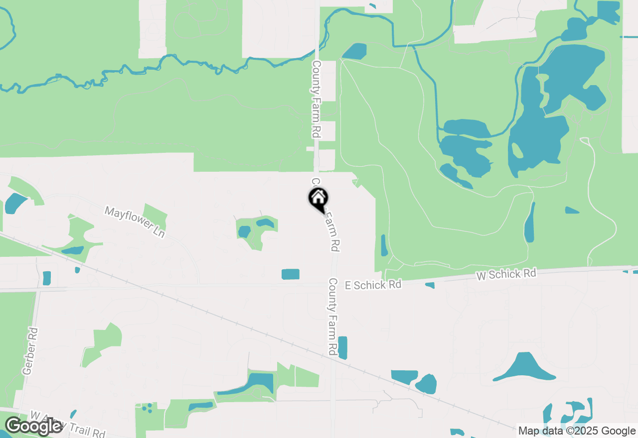 Map of 1840 De Forest Lane, Hanover Park, IL 60133
