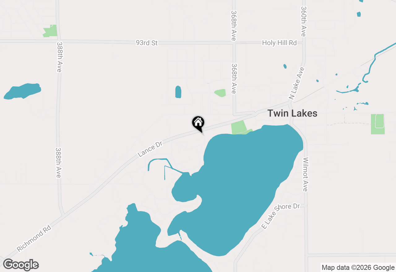 Map of 312 Knobes Ave, Twin Lakes, WI 53181