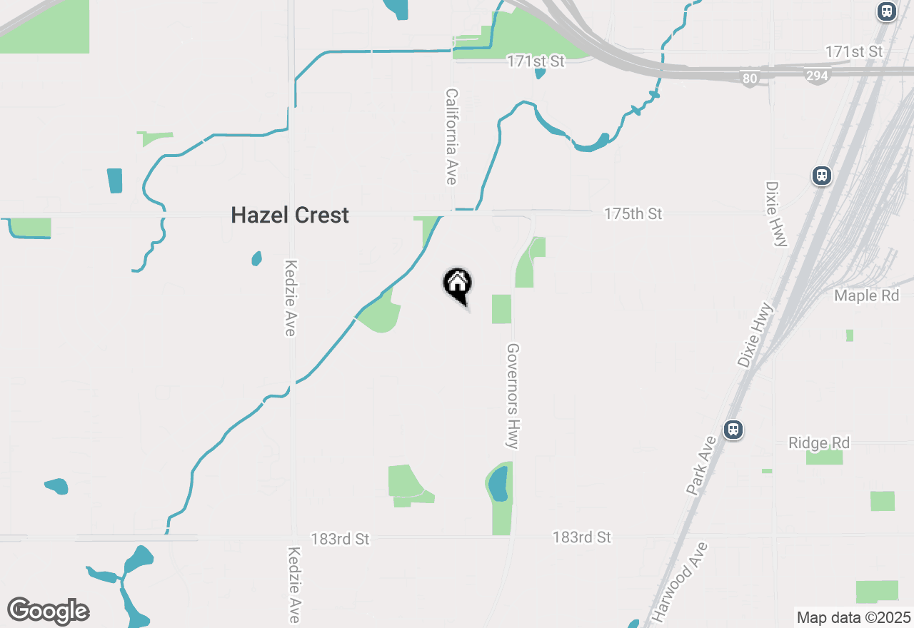 Map of 17724 Cherrywood Lane, Homewood, IL 60430