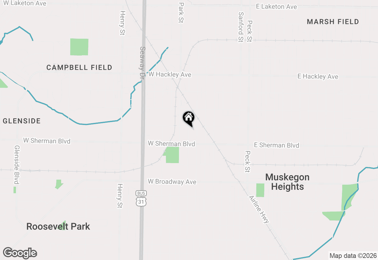 Map of 2508 Ninth Street, Muskegon Heights, MI 49444