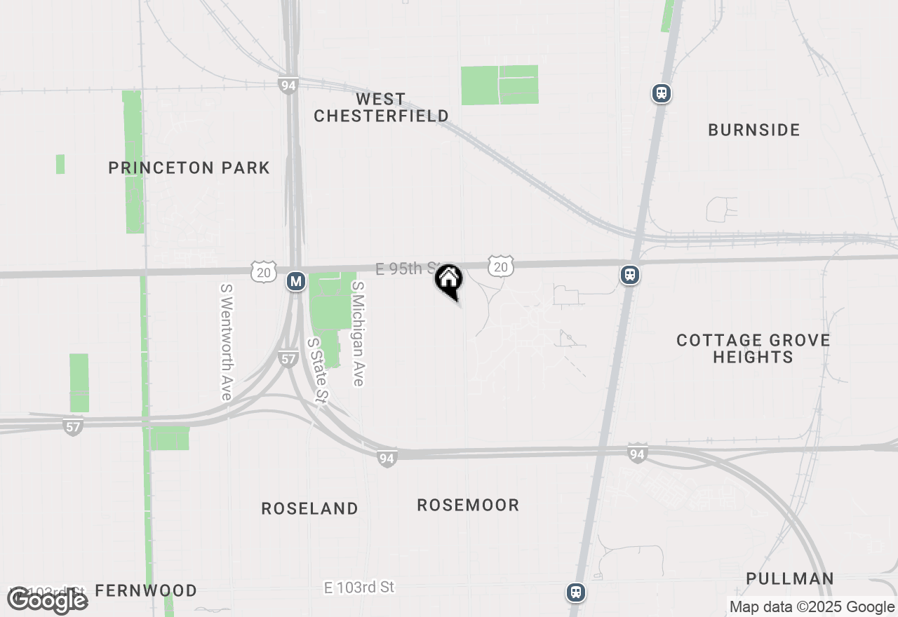 Map of 9601 S Calumet Avenue, Chicago, IL 60619