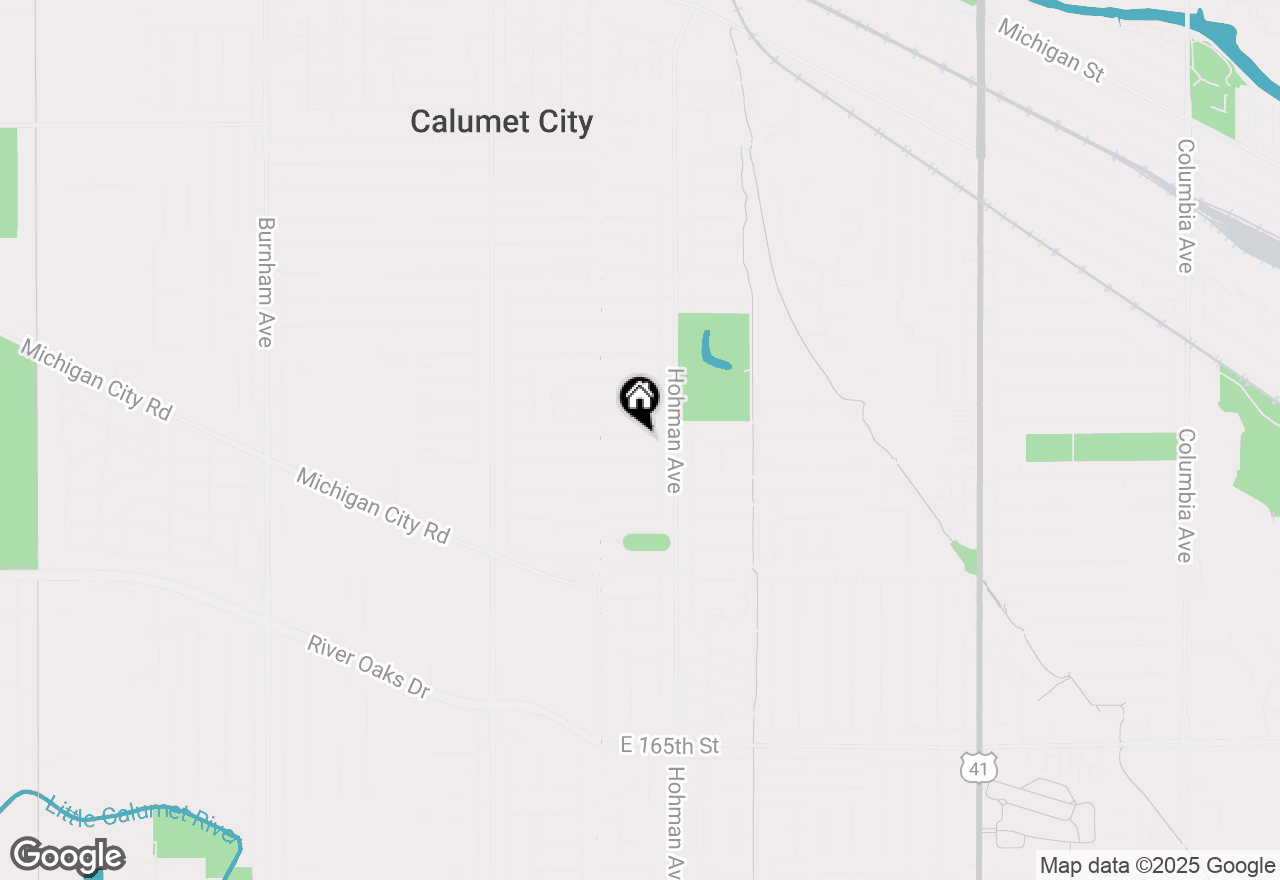 Map of 37 E Elizabeth Street, Hammond, IN 46320