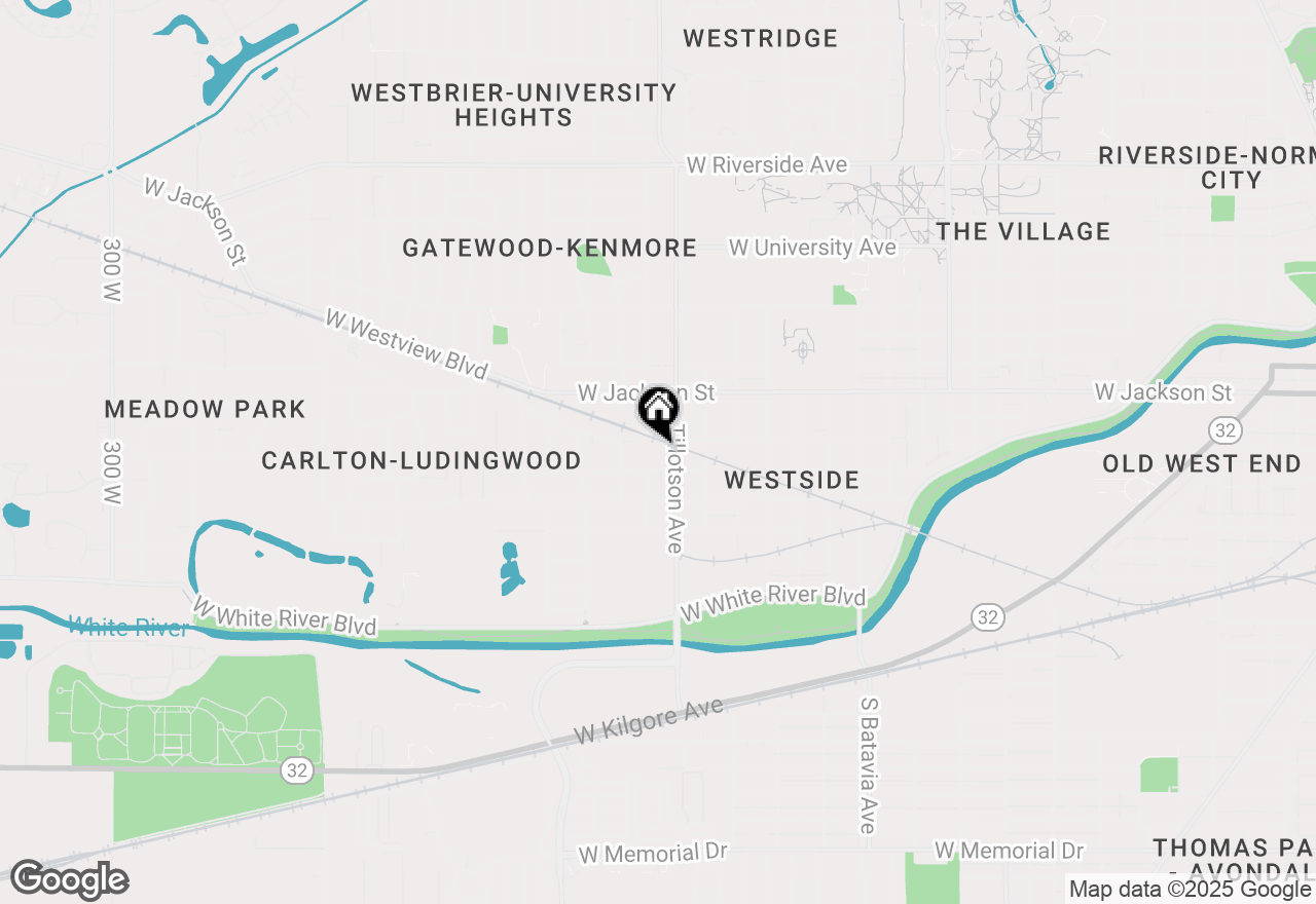 Map of 413 S Tillotson Avenue #2/3, Muncie, IN 47304