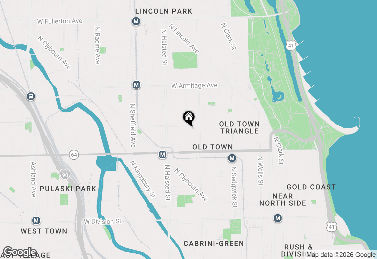 Map of 641 W Willow Street #108, Chicago, IL 60614