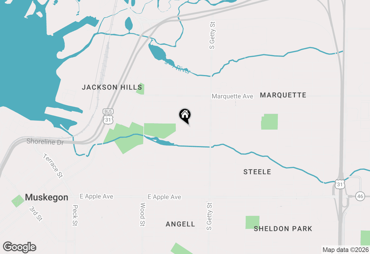 Map of 644 Wesley Avenue, Muskegon, MI 49442