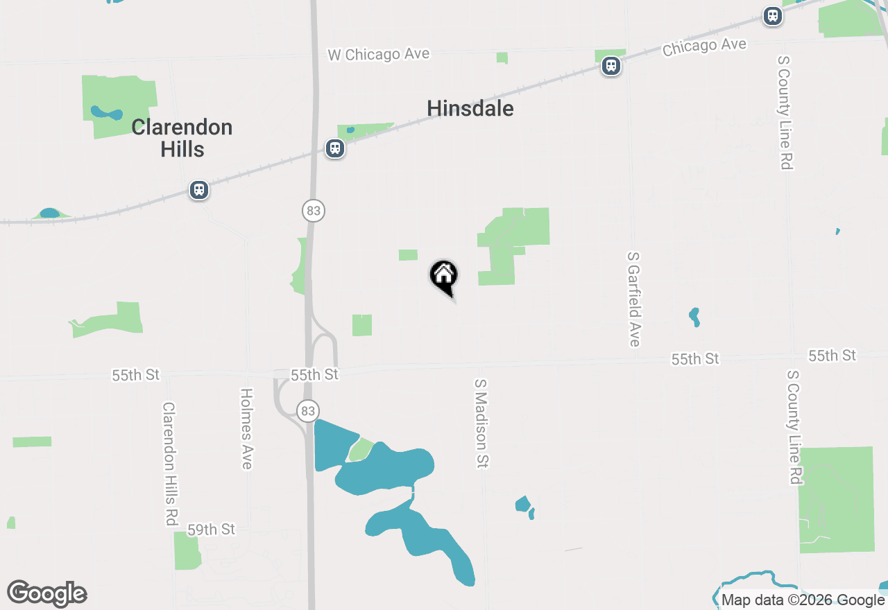 Map of 823 S Monroe Street, Hinsdale, IL 60521