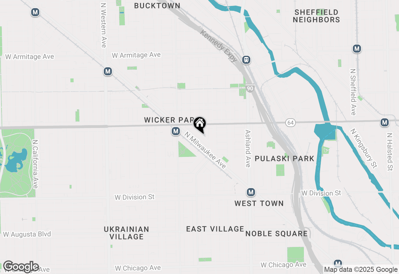 Map of 1500 N Elk Grove Avenue #1C, Chicago, IL 60622