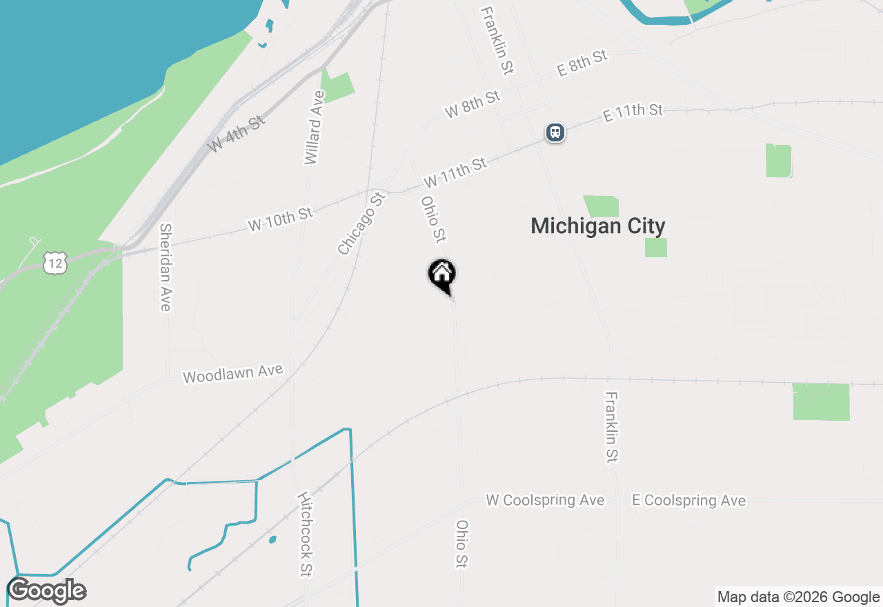 Map of 1722 Tennessee Street, Michigan City, IN 46360