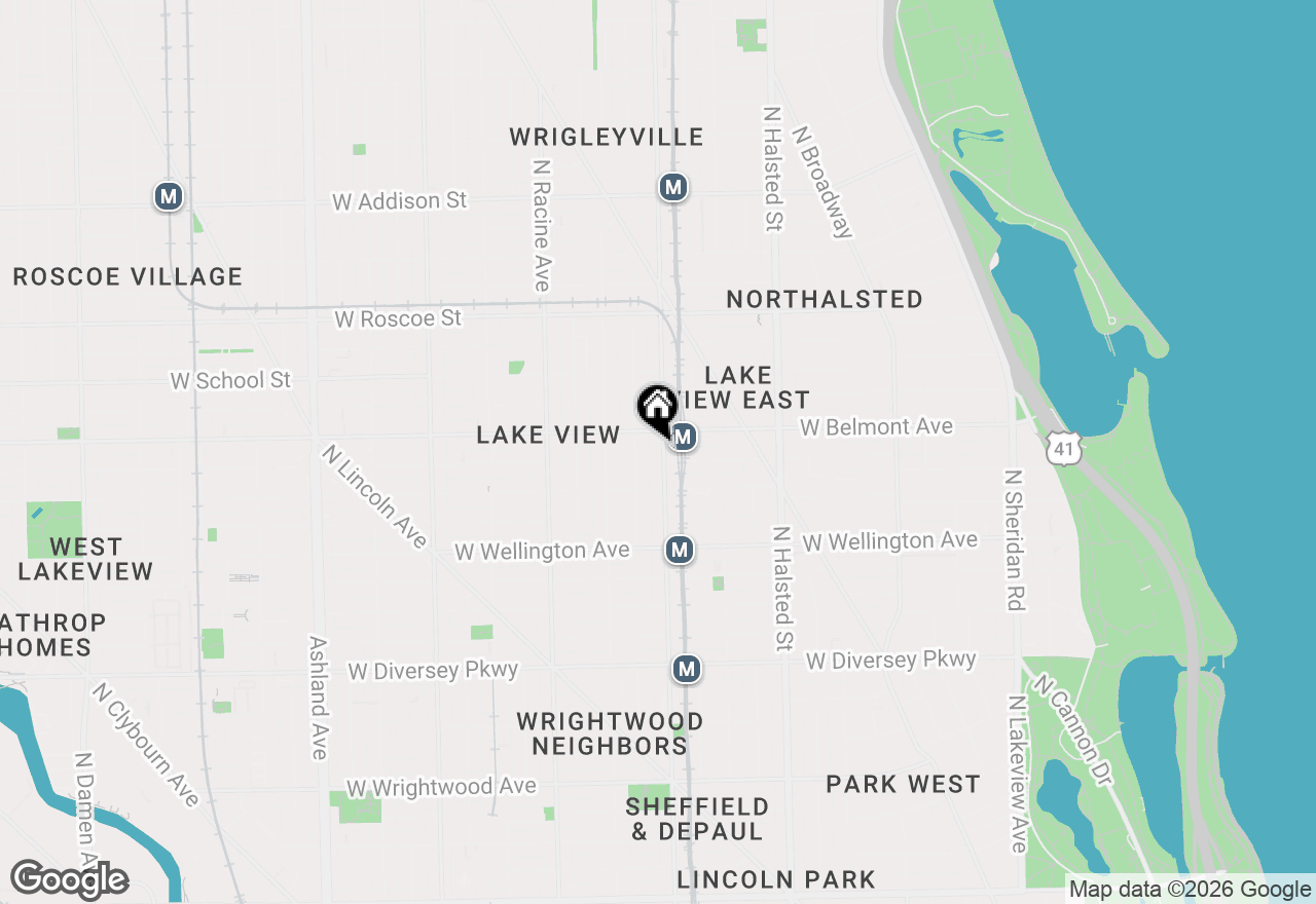 Map of 3140 N Sheffield Avenue #611, Chicago, IL 60657