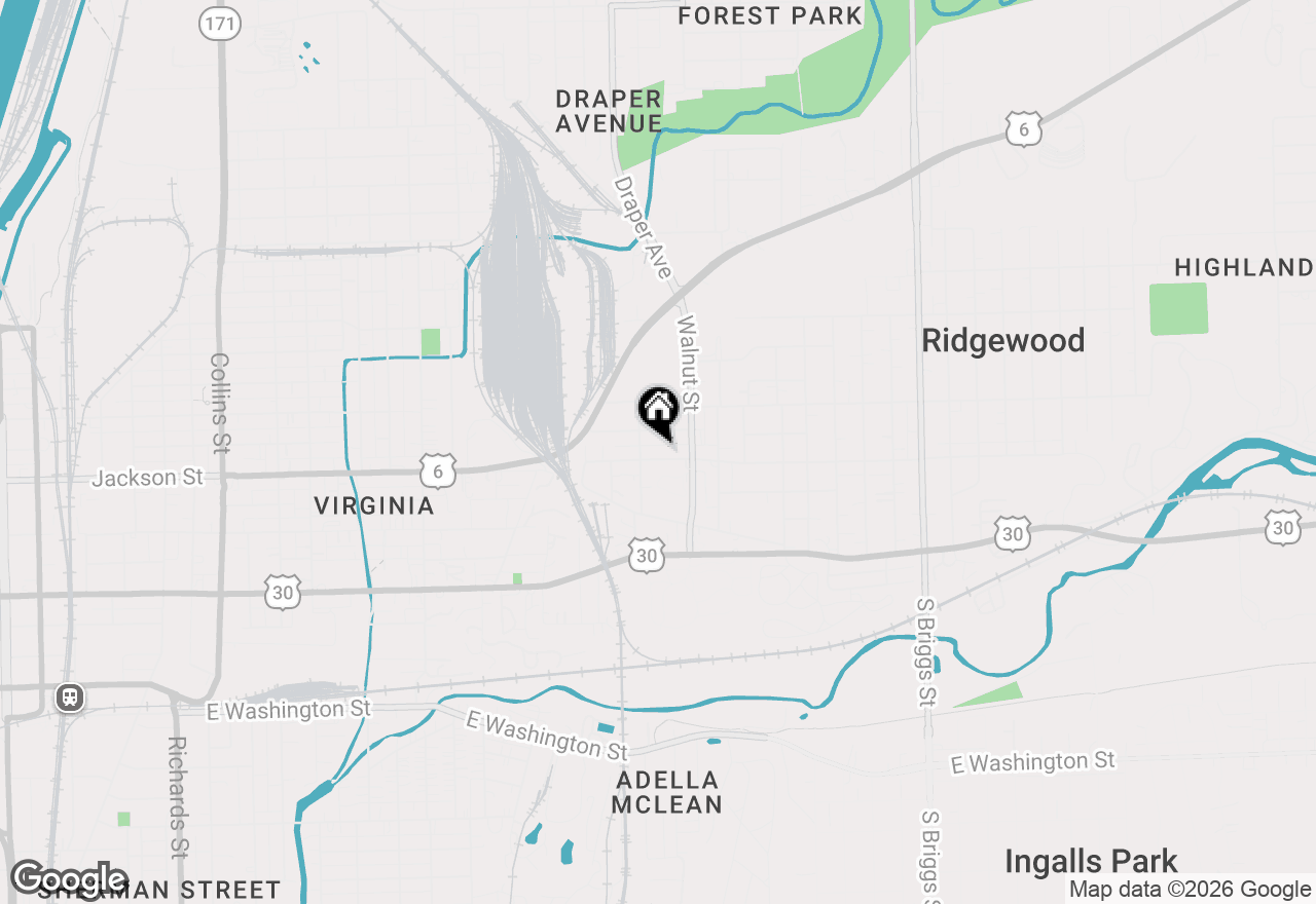 Map of 1107 Sterling Avenue, Joliet, IL 60432