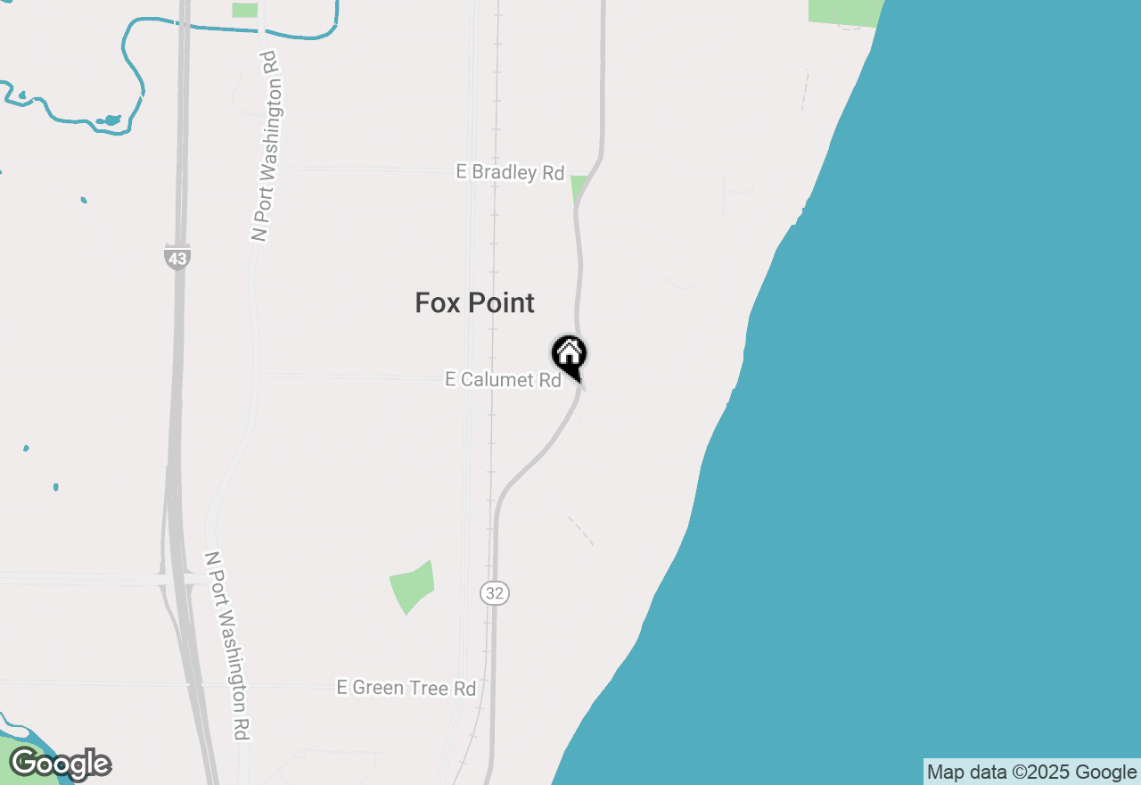 Map of 7545 N Lake Dr, Fox Point, WI 53217
