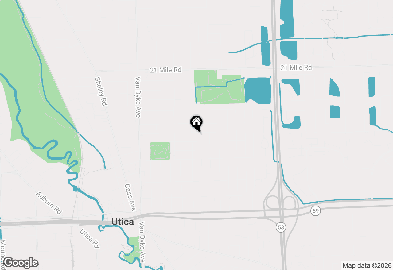 Map of 8834 Janis Street, Shelby Twp, MI 48317