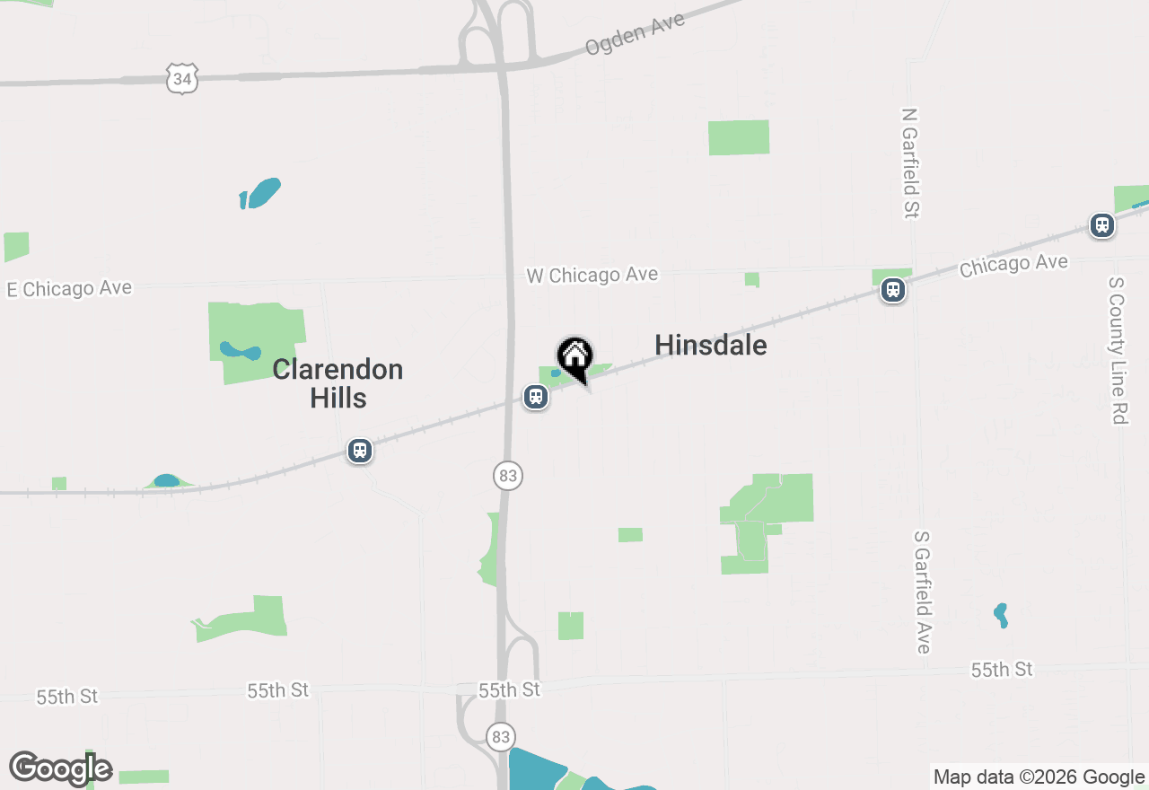 Map of 740 W Hinsdale Avenue, Hinsdale, IL 60521
