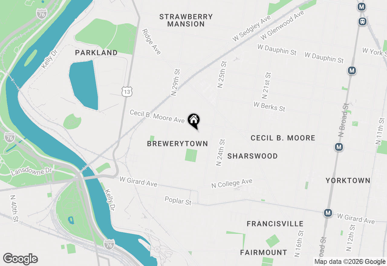 Map of 1620 N Bailey Street #4, Philadelphia, PA 19121