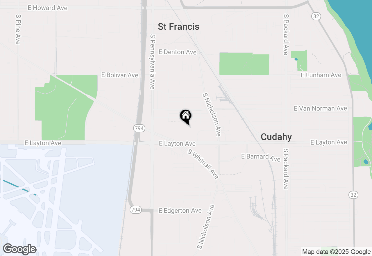 Map of 2805 E Cudahy Ave, St. Francis, WI 53235