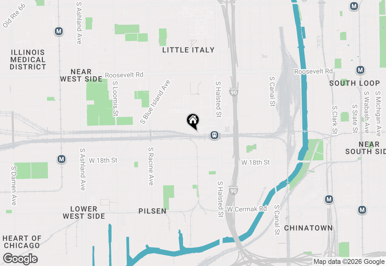 Map of 1524 S Sangamon Street #612-S, Chicago, IL 60608