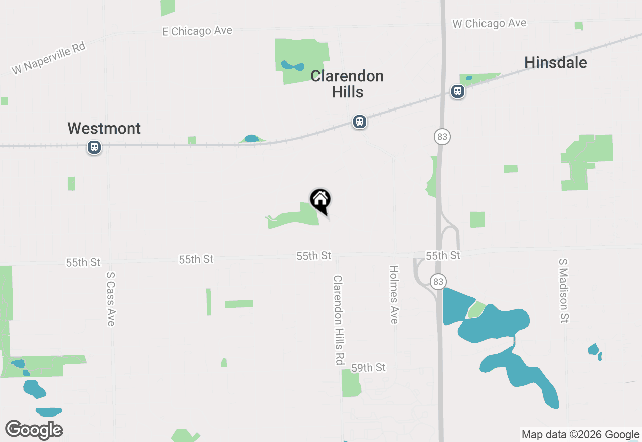 Map of 321 Hudson Avenue, Clarendon Hills, IL 60514