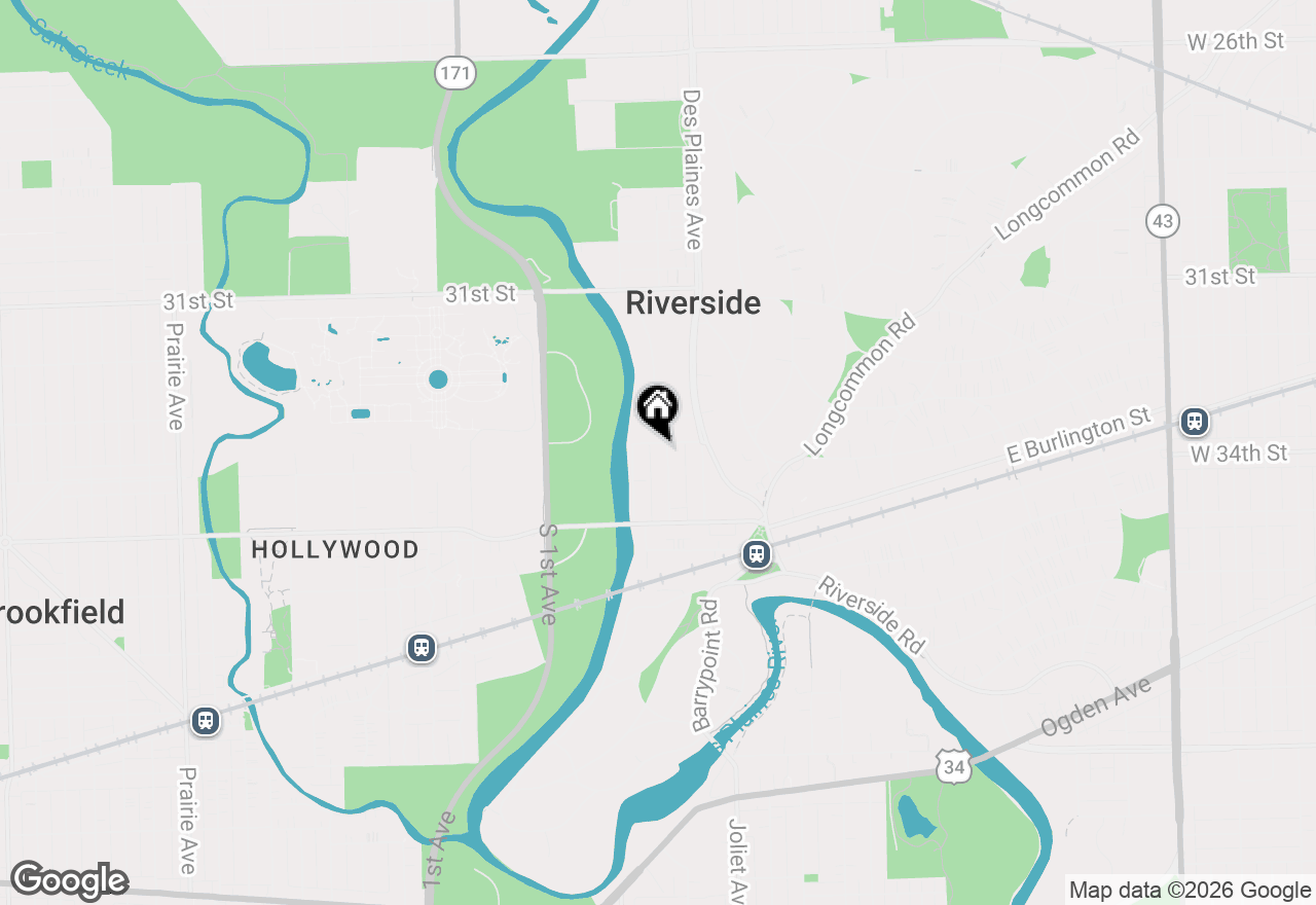 Map of 112 Lincoln Avenue #G, Riverside, IL 60546