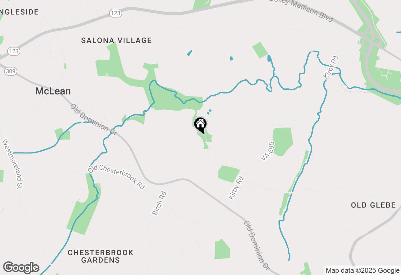 Map of 1586 Forest Villa Lane, Mclean, VA 22101