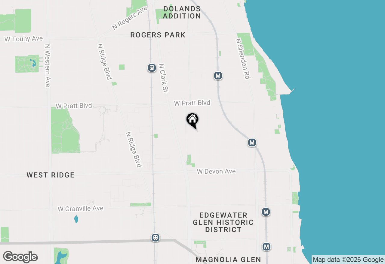 Map of 6616 N Bosworth Avenue, Chicago, IL 60626