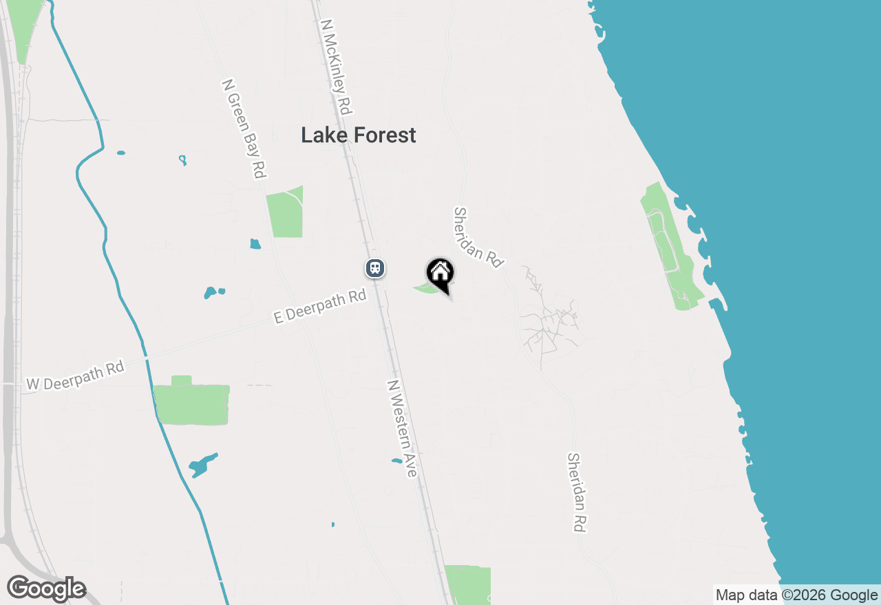 Map of 475 E Deerpath Road, Lake Forest, IL 60045