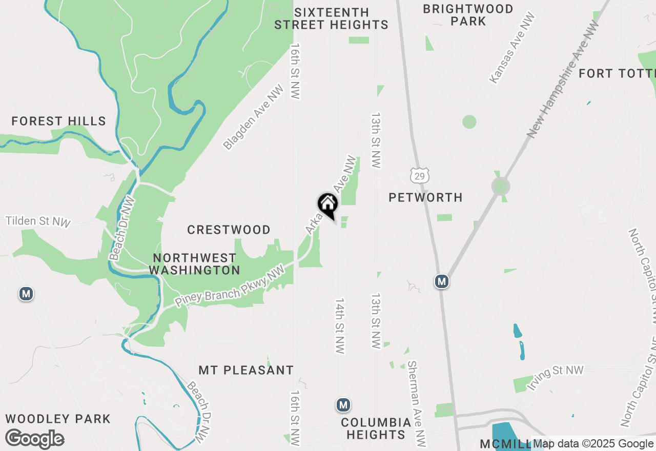 Map of 1424 Taylor Street Nw, Washington, DC 20011