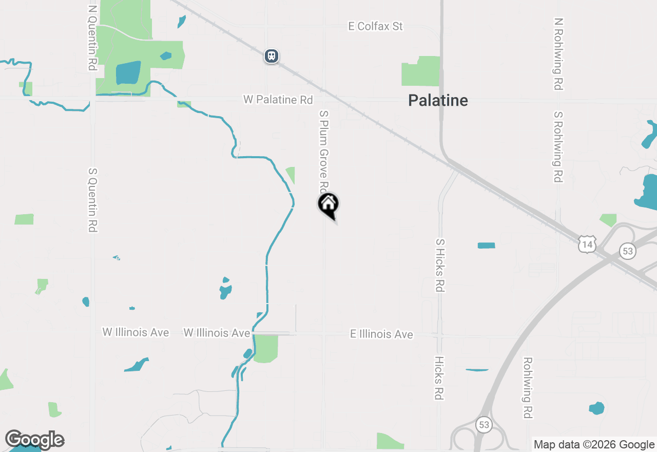 Map of 417 S Plum Grove Road, Palatine, IL 60067
