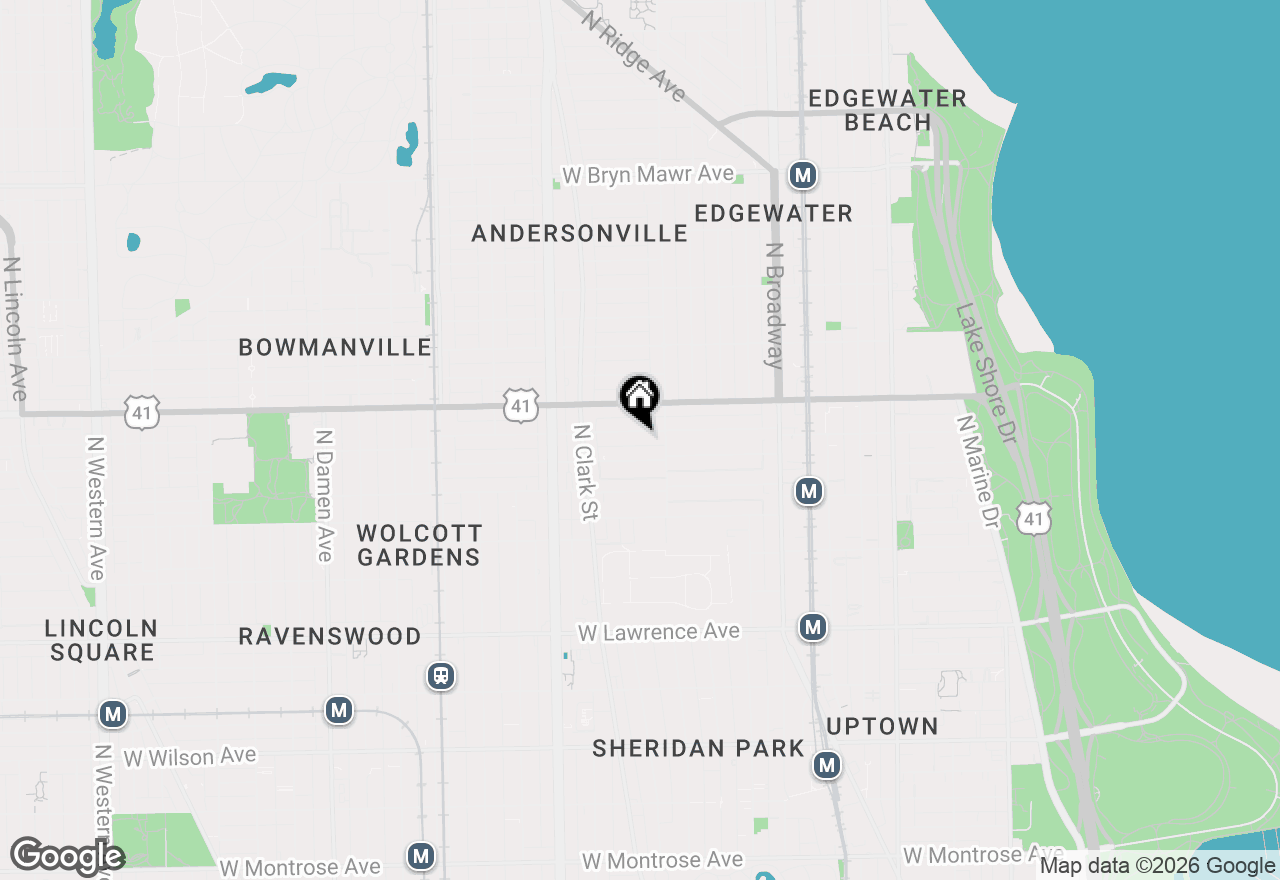 Map of 1427 W Winona Street, Chicago, IL 60640