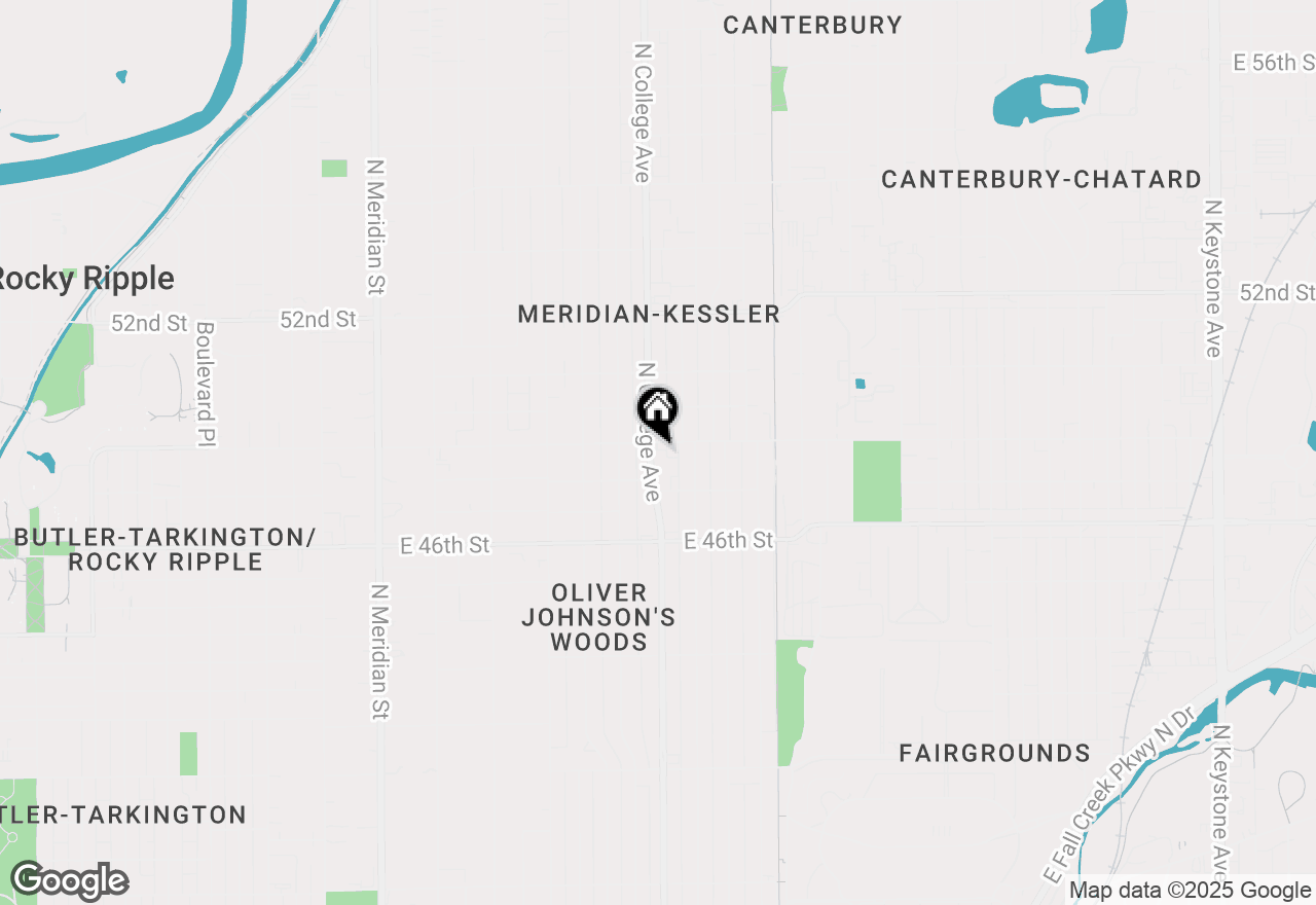 Map of 4843 N College Avenue #4843 1/2, Indianapolis, IN 46205