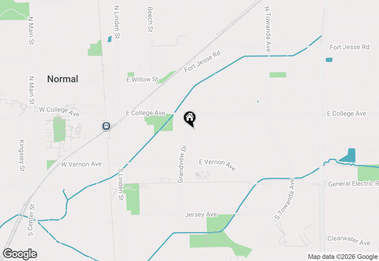 Map of 203 Centennial Avenue, Normal, IL 61761