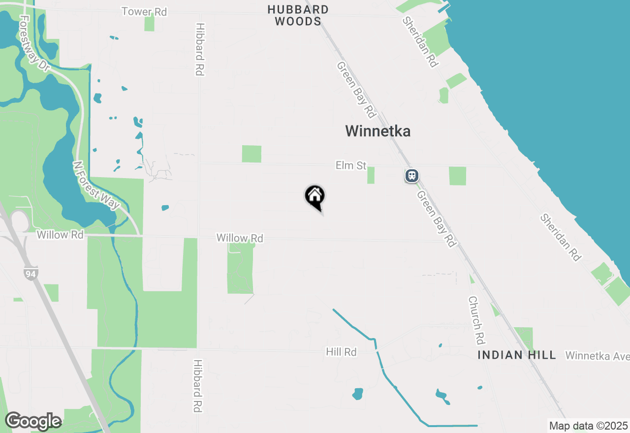 Map of 989 Ash Street, Winnetka, IL 60093