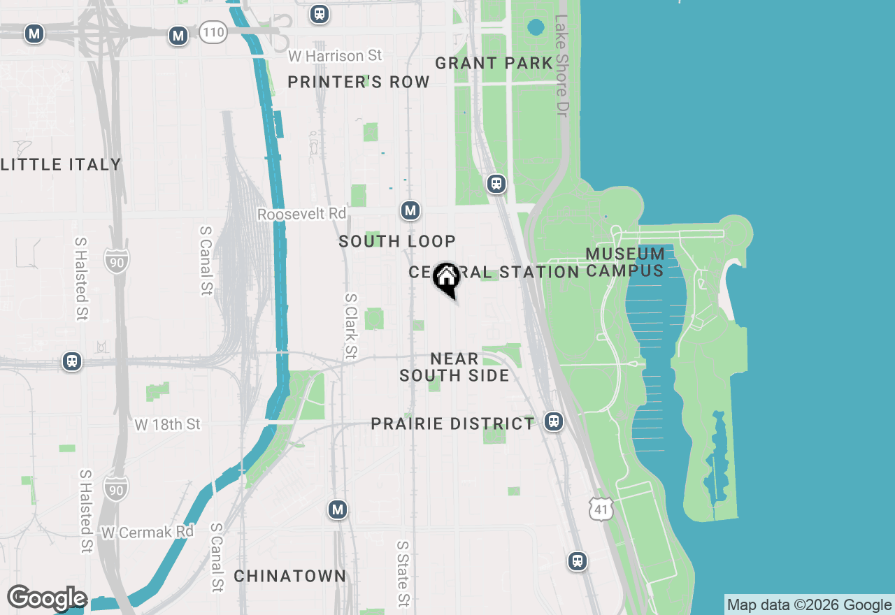 Map of 1440 S Michigan Avenue #415, Chicago, IL 60605