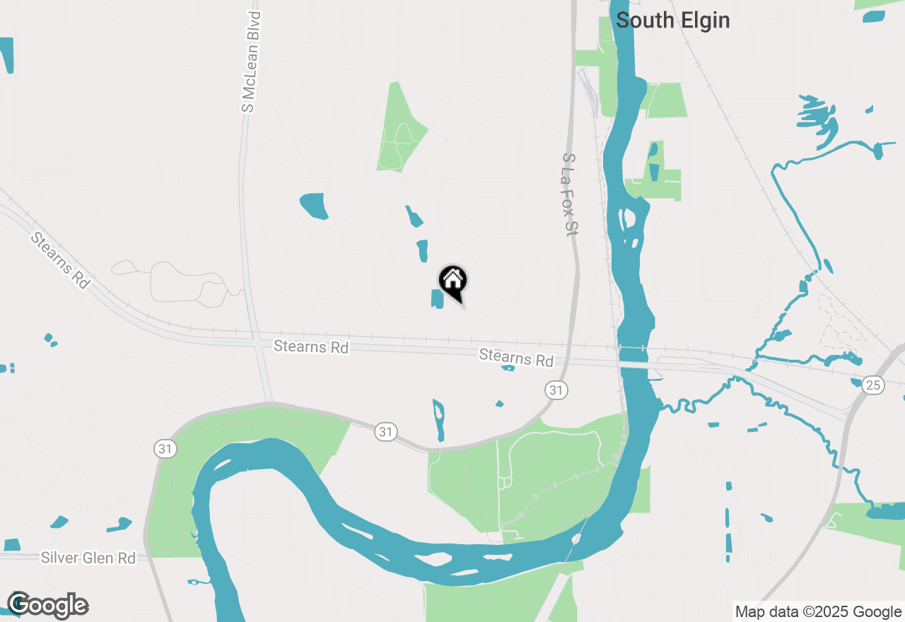 Map of 25 Stratford Court, South Elgin, IL 60177